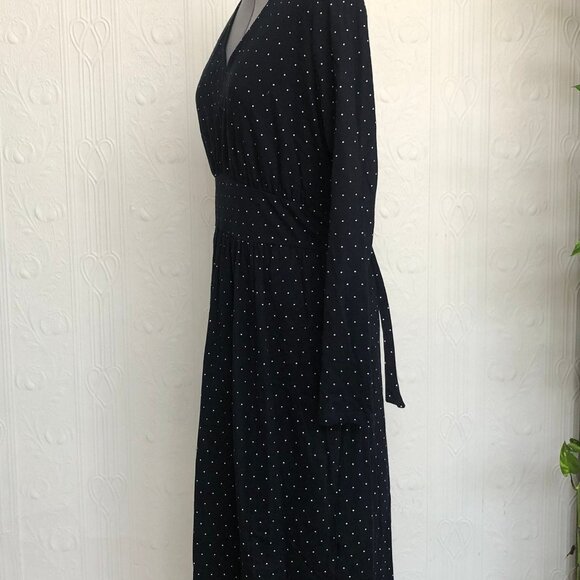 New without tags People tree, sustainable and fairtrade, navy polka dots jersey - Picture 2 of 3